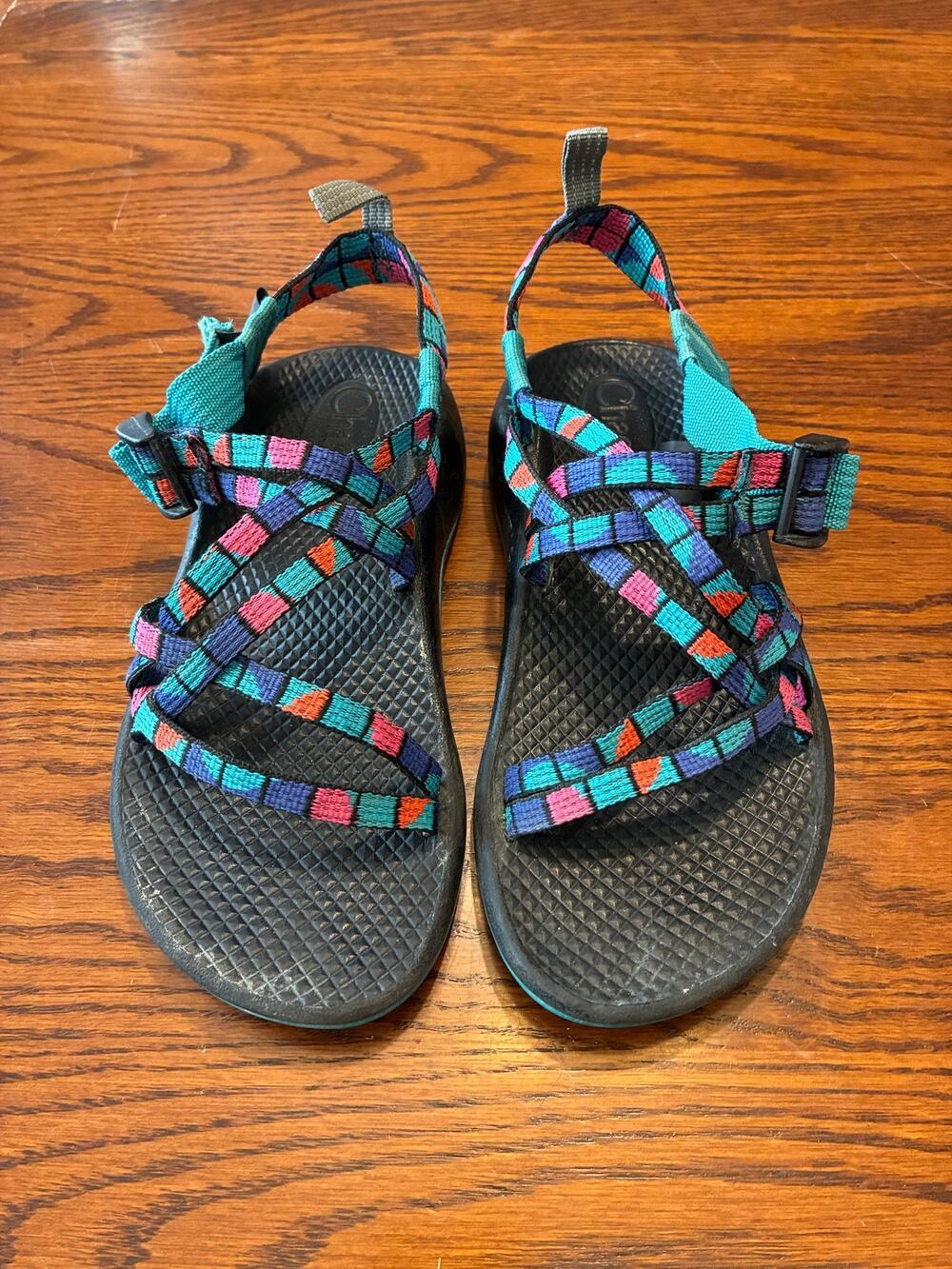 Chaco Kid's ZX1 Ecotread 'Break Teal' J180264 Outdoor Sandals Kids size 2